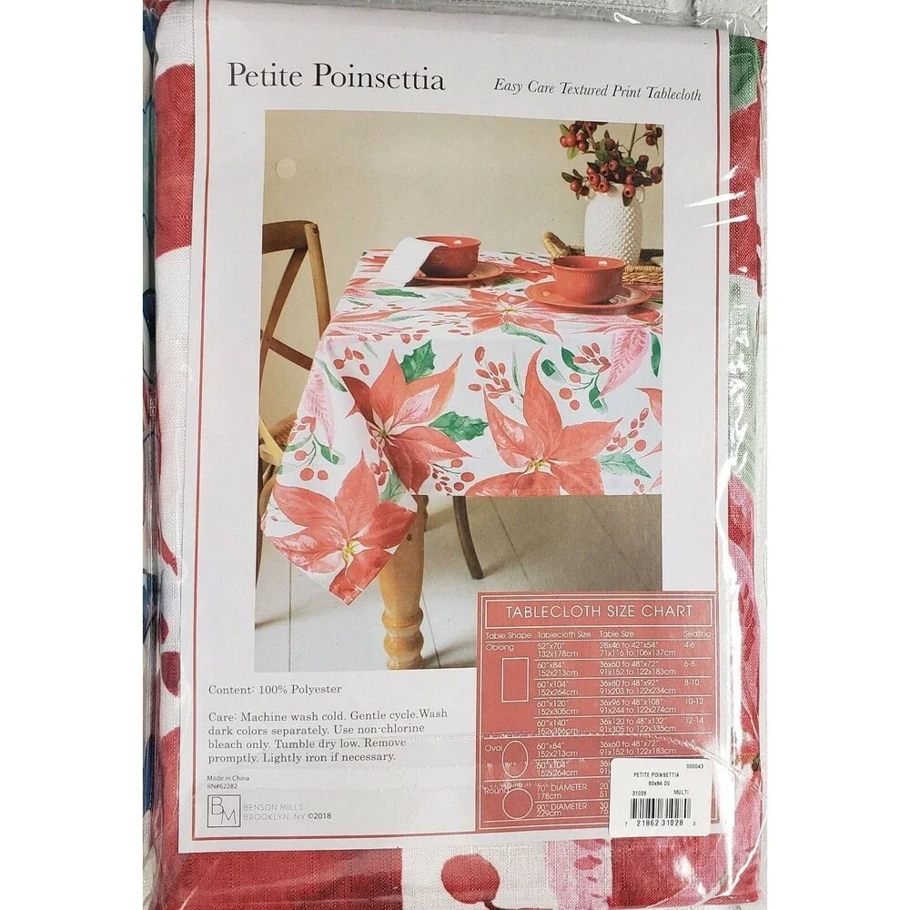 1 Fabric Printed Tablecloth,60